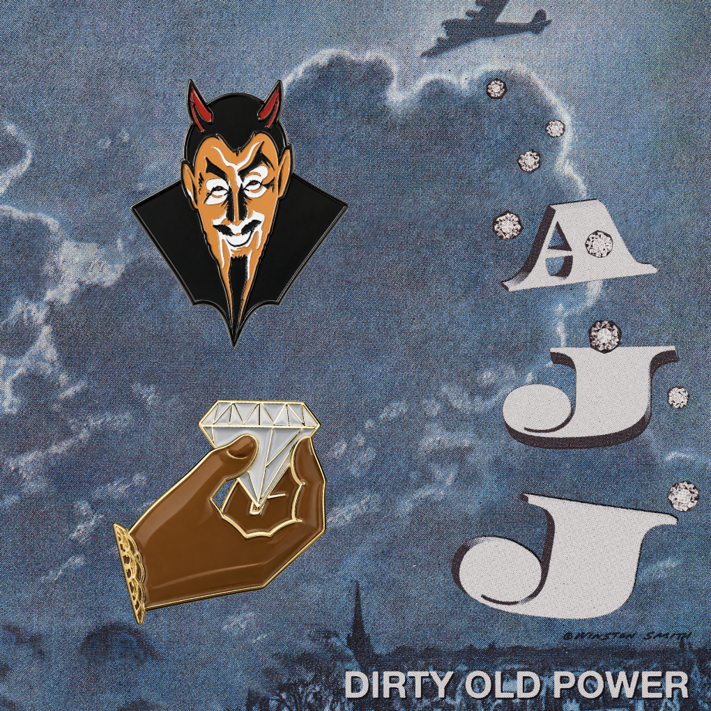Dirty Old Power Enamel Pin Set