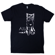 Load image into Gallery viewer, AJJ only god can judge me cat t-shirt black