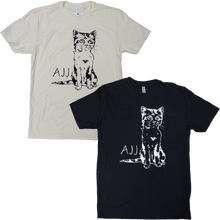 Load image into Gallery viewer, AJJ only god can judge me cat t-shirt black/natural